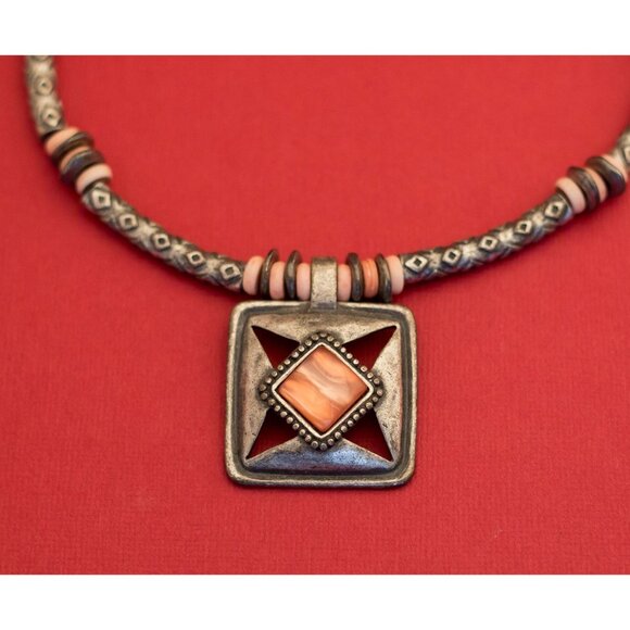 Vintage Silver Tone Art Deco Style Choker 16-18 Inches - F6 - Picture 2 of 3